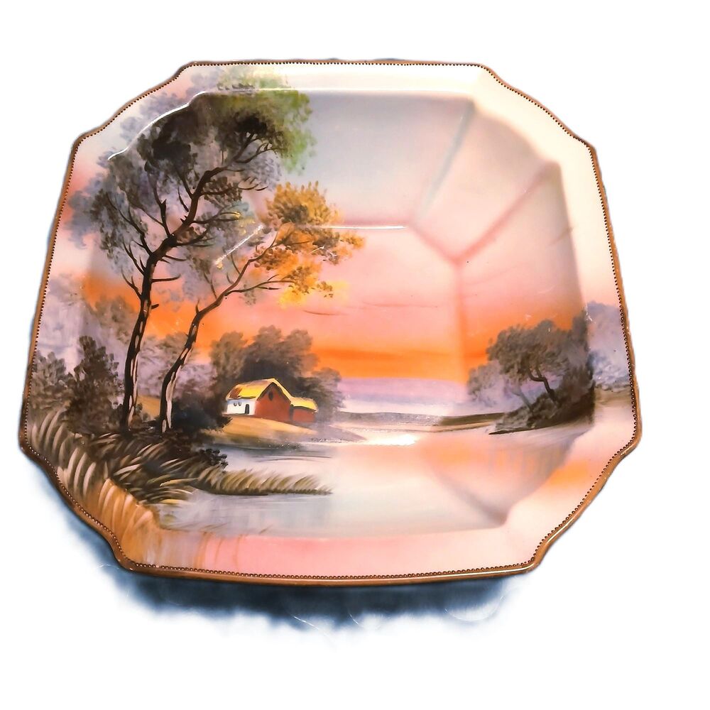 Antique Noritake Morimura Japan Hand Painted 7 Inch Bowl 1920s